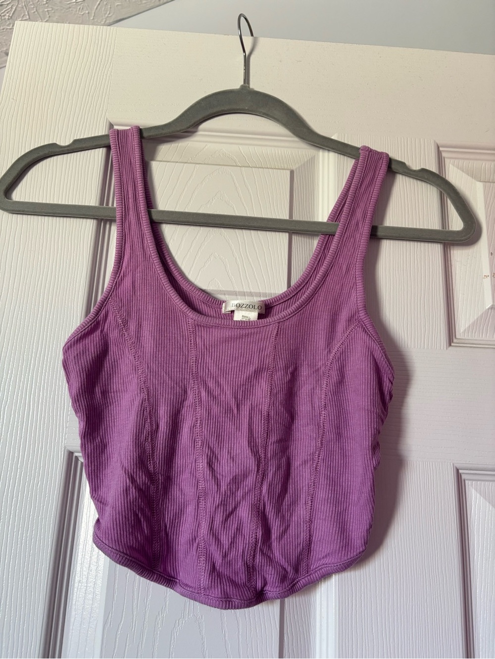 Bozzolo Lavender Ribbed Tank Top